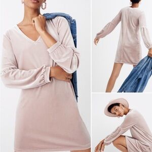 Madewell Elegant Blush Pink V-Neck Dress